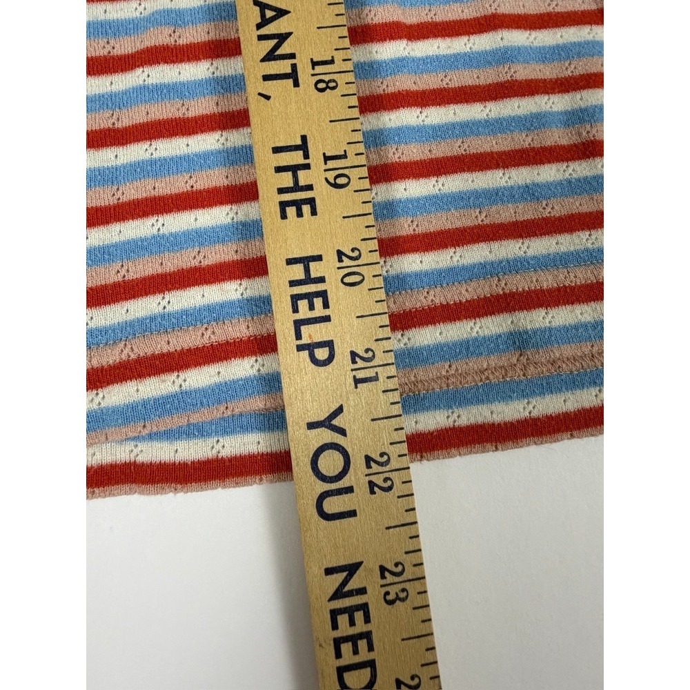 Boden Girls 13-14Y Pointelle Stripe Long Sleeve Top Pink Blue Red Multicolor - Picture 6 of 7